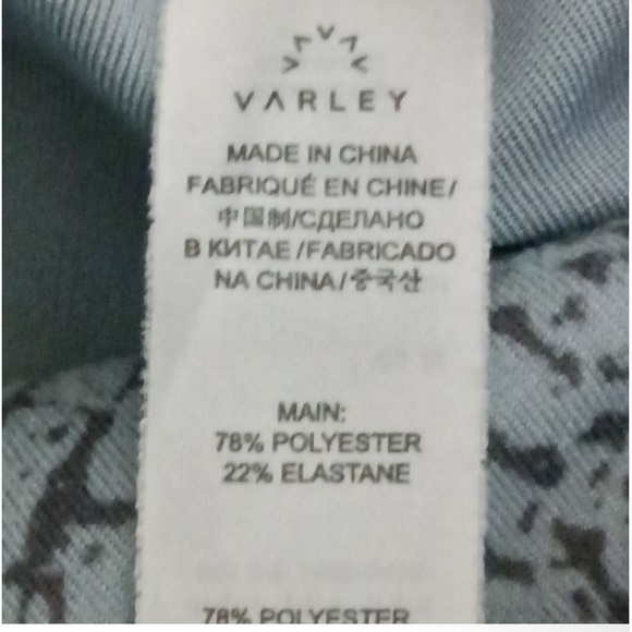 🌺VARLEY Gray Snake Print Century 2.0 High-Rise 7/8 Length Leggings Size XXS🌺 - Picture 8 of 8